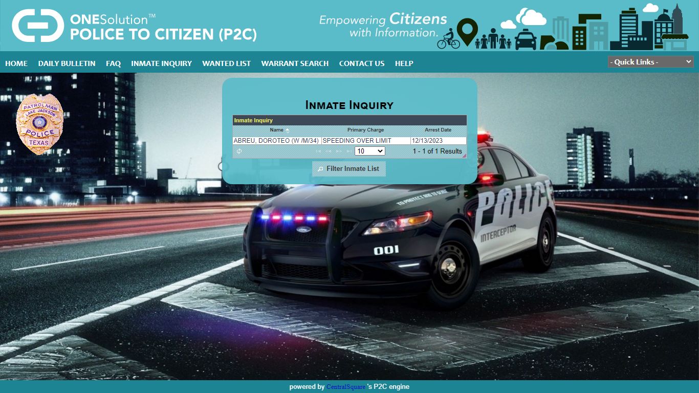 Lake Jackson Police Department P2C
